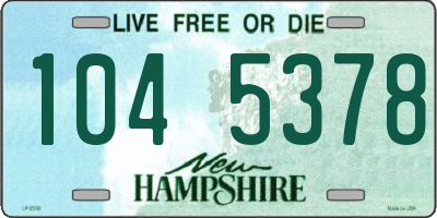 NH license plate 1045378