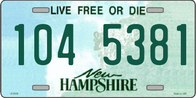 NH license plate 1045381