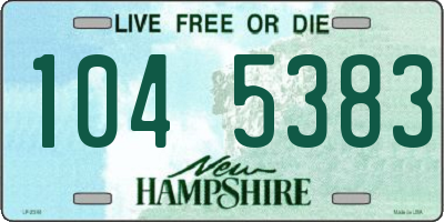 NH license plate 1045383