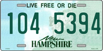 NH license plate 1045394