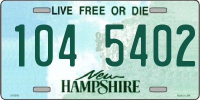 NH license plate 1045402
