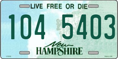 NH license plate 1045403