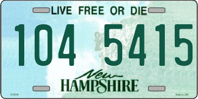 NH license plate 1045415
