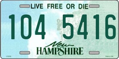 NH license plate 1045416