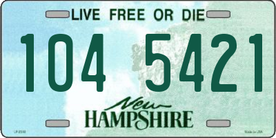 NH license plate 1045421