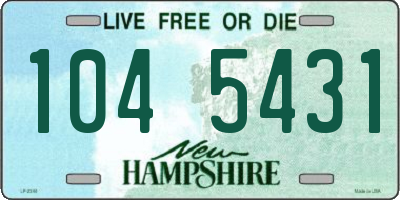 NH license plate 1045431