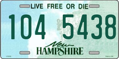 NH license plate 1045438