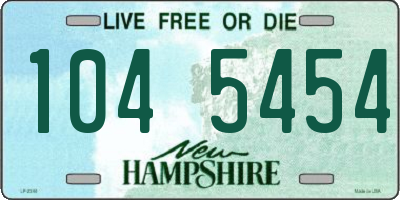 NH license plate 1045454