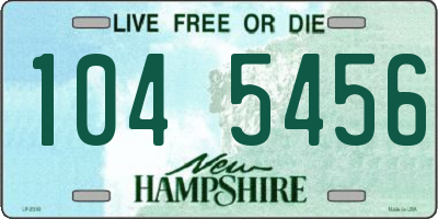 NH license plate 1045456