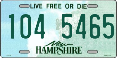 NH license plate 1045465