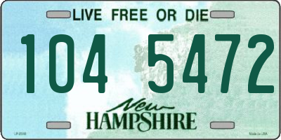 NH license plate 1045472
