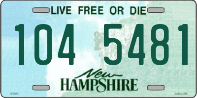 NH license plate 1045481