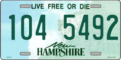 NH license plate 1045492
