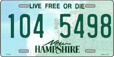 NH license plate 1045498