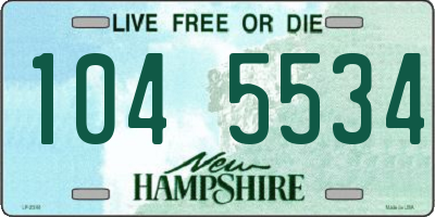 NH license plate 1045534