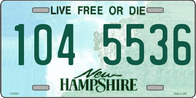 NH license plate 1045536