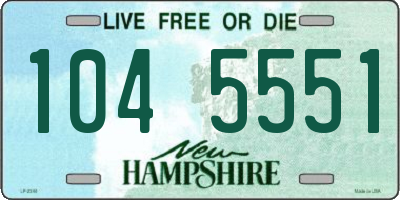 NH license plate 1045551
