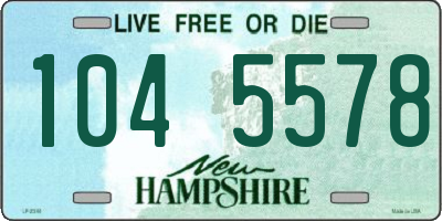 NH license plate 1045578