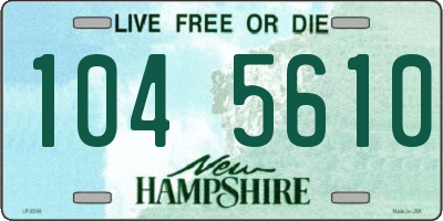 NH license plate 1045610