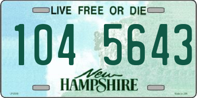NH license plate 1045643