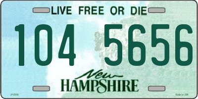 NH license plate 1045656