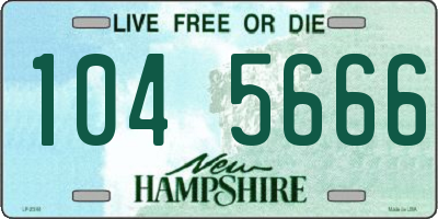 NH license plate 1045666