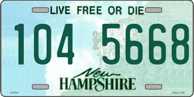 NH license plate 1045668