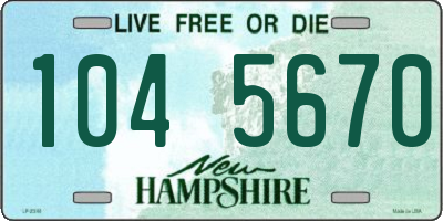 NH license plate 1045670