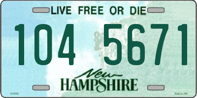 NH license plate 1045671