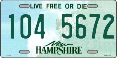 NH license plate 1045672