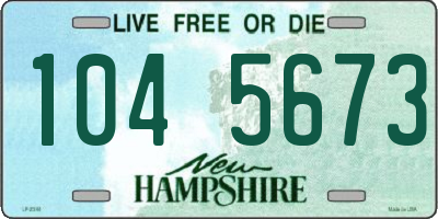 NH license plate 1045673