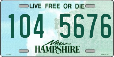NH license plate 1045676