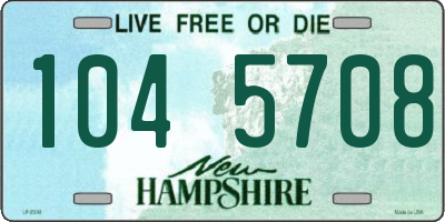 NH license plate 1045708