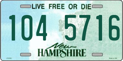 NH license plate 1045716