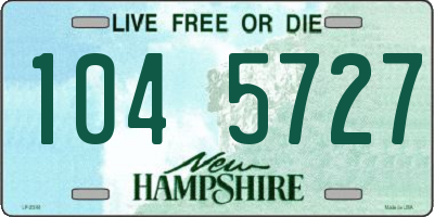 NH license plate 1045727