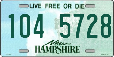 NH license plate 1045728