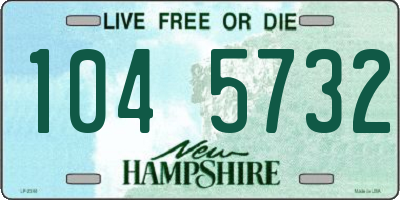 NH license plate 1045732