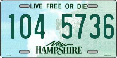 NH license plate 1045736