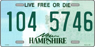 NH license plate 1045746