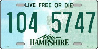 NH license plate 1045747