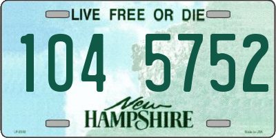 NH license plate 1045752