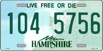 NH license plate 1045756