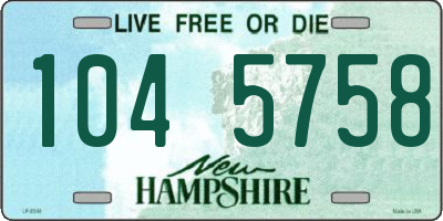 NH license plate 1045758