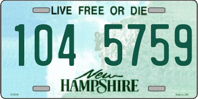 NH license plate 1045759