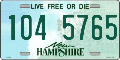 NH license plate 1045765