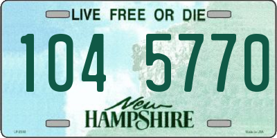 NH license plate 1045770