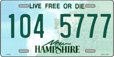 NH license plate 1045777