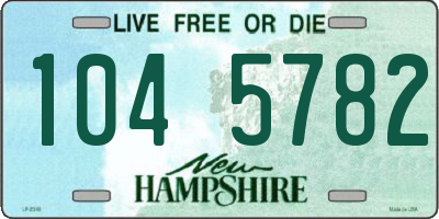 NH license plate 1045782