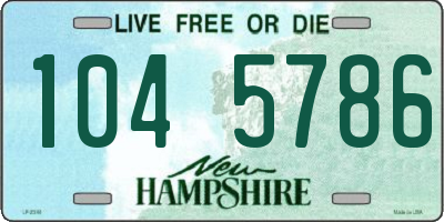 NH license plate 1045786