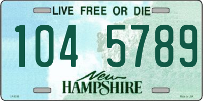 NH license plate 1045789